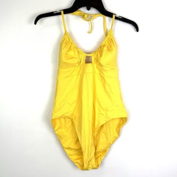Becca Women’s Yellow One Piece Swimsuit Size Large - Picture 1 of 4